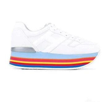as show Брендовая обувь на танкетке; tenis feminino; обувь на платформе; роскошные дизайнерские женские кроссовки; г.; Женская Белая обувь инструкторов; Femme - Цвет: as show