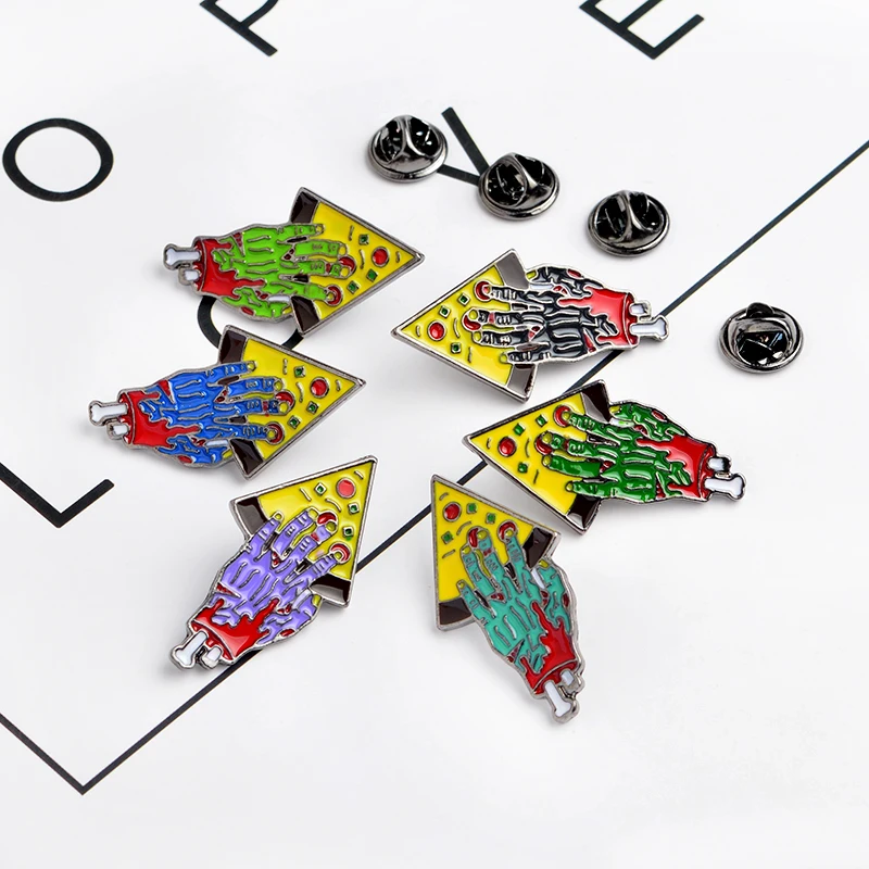 Зомби для пиццы pin поделиться им руки Pin эмалевая брошь вечерние Джинсовый Рюкзак