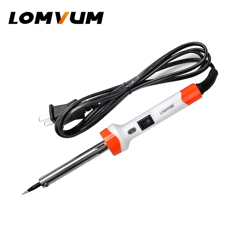 

LOMVUM New Electric Soldering Iron Set US EU Plug 220V 60W 40W Electric Soldering Irons Kit Separate Power Switch Welding Tools