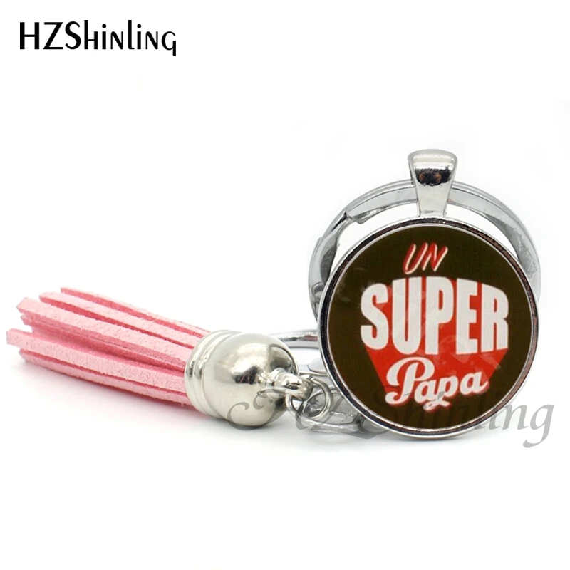 2017 Модный Специальный брелок для ключей с кисточкой супер папа художественное