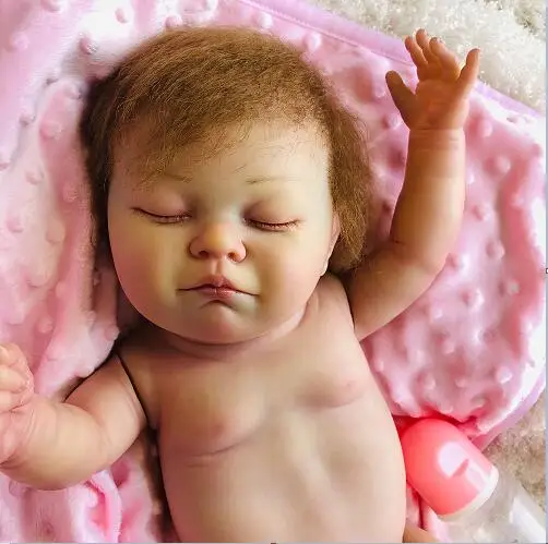 2" 50 см полный корпус Reborn силиконовые куклы для младенцев высокого класса Мягкий силиконовый винил для малышей подарок на день рождения подарок для купания игрушка - Цвет: girl doll