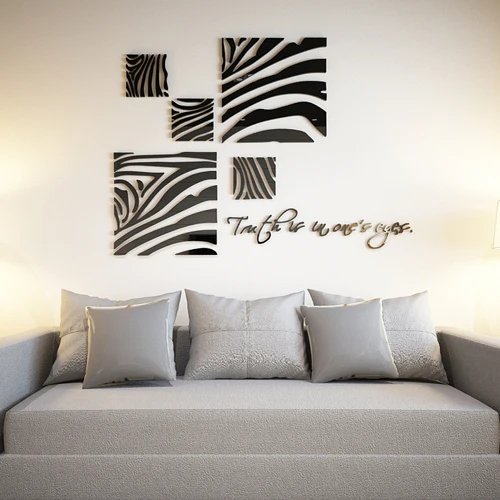 

3D acrylic crystal stereo wall sticker zebra Tattoo creative decoration living room wall decor