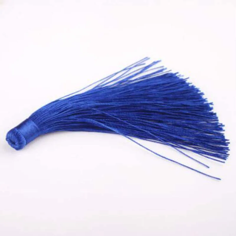 

Королевский синий 12 см Смешанные хлопковые шелковые кисточки серьги Шарм Кулон Сатиновые кисточки для самостоятельного изготовления ювел...