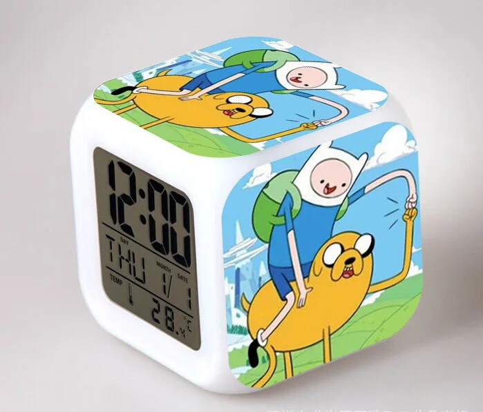 13 Горячая мультфильм reloj Цифровой де led Цвет ido 7 цветов флэш меняющие игрушки Детский будильник спальня ночные световые часы - Цвет: 13