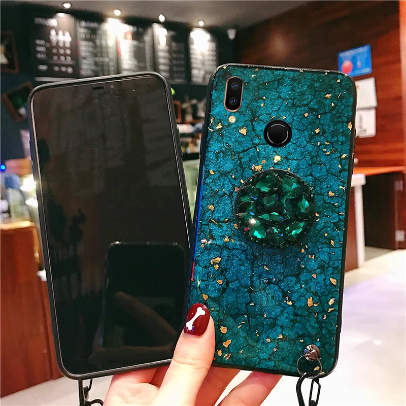Чехол для Huawei Honor 8X блестящий мягкий чехол со стразами P Smart 2019 Mate 20 Pro 10 Lite 8C Y9 чехлы