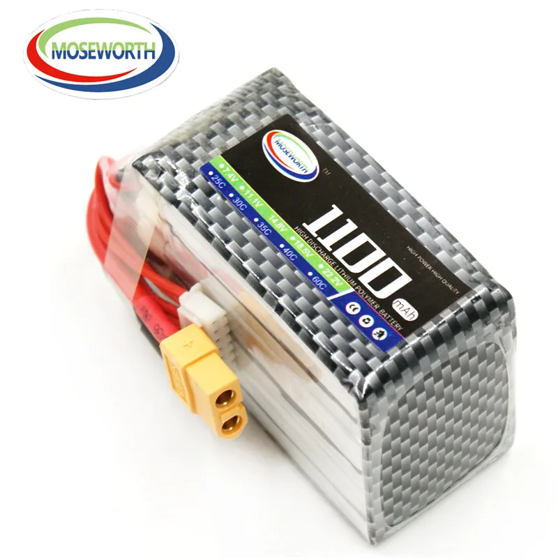 6S 22 2 V 1100mAh 30C Lipo аккумулятор для радиоуправляемого вертолета дрона автомобиля