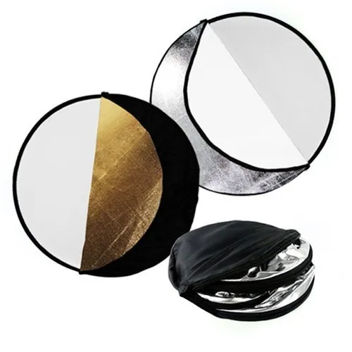 Складной отражатель для зеркального фотоаппарата 110 см 43 дюйма 5 в 1|disc reflector|for dslr5