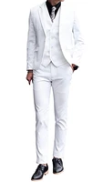 2019 white fashion mens slim fit business suit men elegant tailored made prom suits male wedding tuxedo 3 pieces costume suits