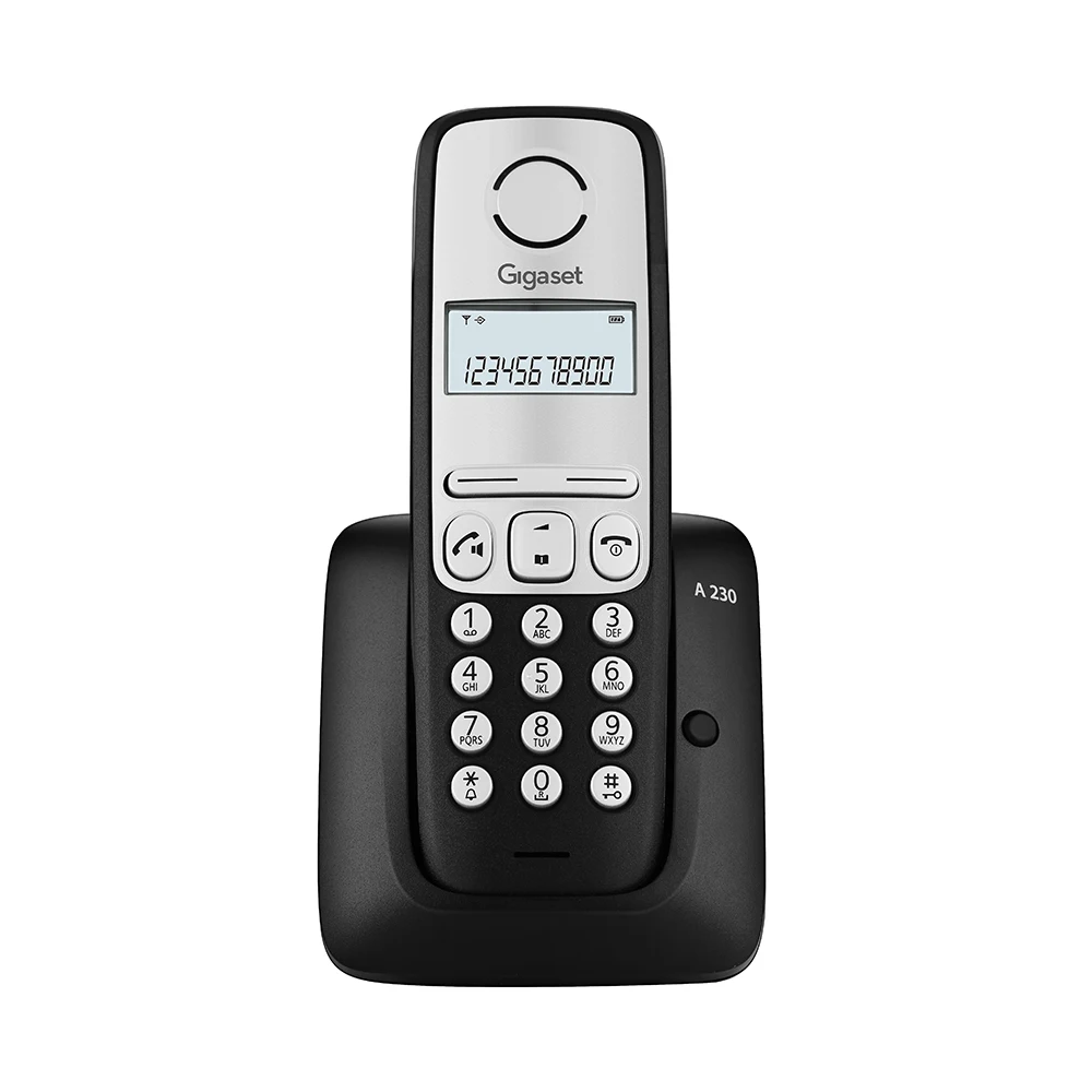 One Handsets Black DECT абсолютно беспроводной для сотового телефона, система handsfree бесконтактный беспроводной телефон с идентификатором звонящего повторного набора для домашнего офиса включает батарею - Цвет: One Handsets Black
