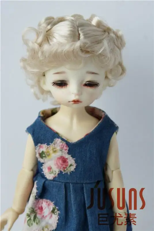 Модные кукольные парики JD048 1/6 1/4 1/3 размер 6-7 дюймов 7-8-9 Классический курчавый bjd