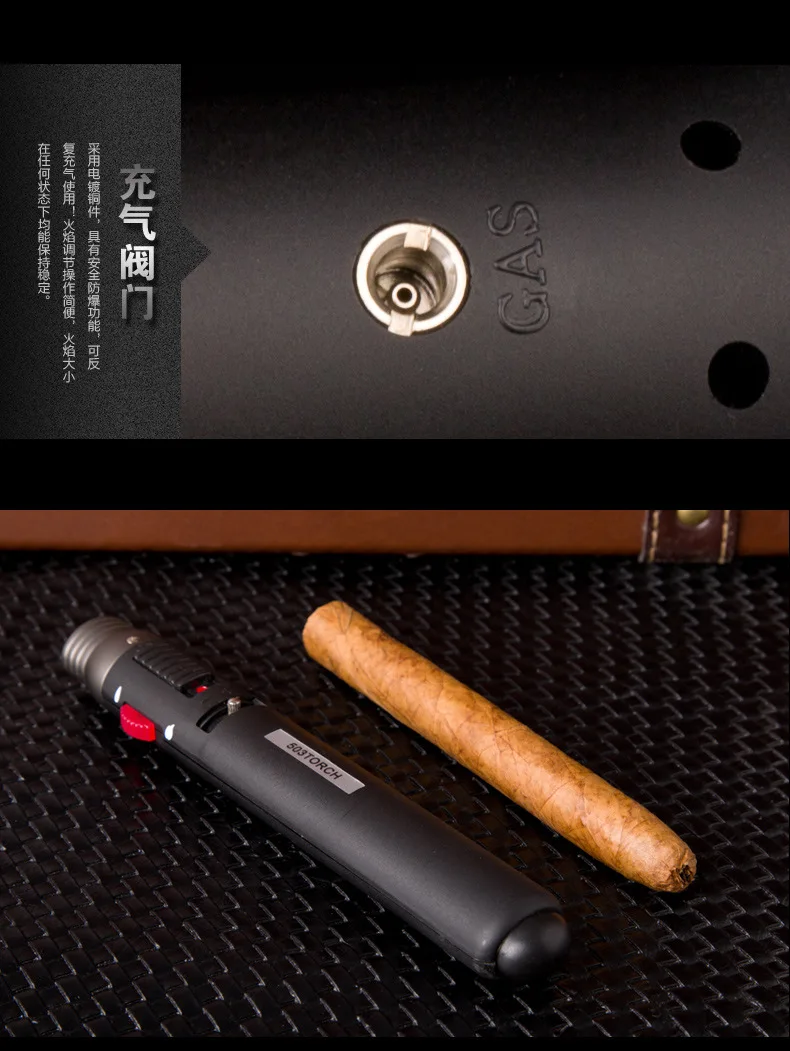 Горячая Бутановая Зажигалка для инъекций зажигалка сигар бензиновая