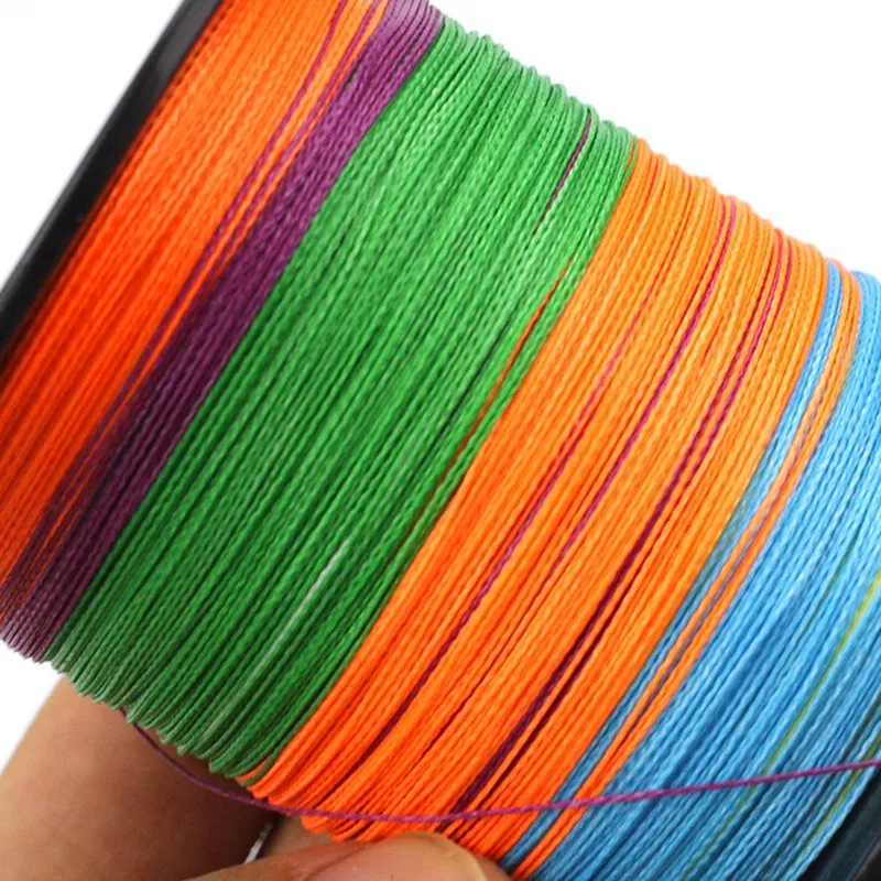 Сверхпрочная плетеная рыболовная леска 5 цветов 100 метров ПЭ 10 80 фунтов