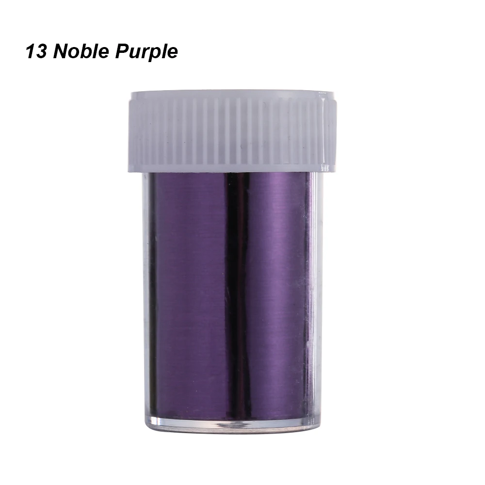 13 Noble Purple 1 рулон 3D сделай сам металлическая фольга для ногтей Серебряный голографический Маникюр 14 цветов переводные наклейки для нейл-арта инструменты для красоты - Цвет: 13 Noble Purple