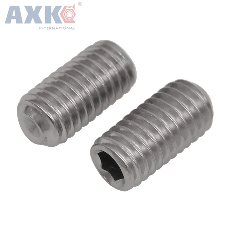 AXK 50 шт. M3 * 3/4/5/6/8 DIN916 Шестигранная головка из нержавеющей стали с шестигранной
