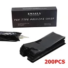 200 шт.компл. Профессиональные черные мешки для тату-ручек, одноразовые чехлы для защитных тату-машинок, ручек, аксессуары для татуировок