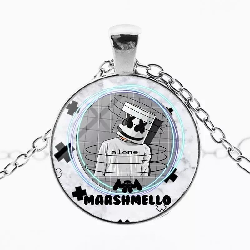 ZSQH DJ Marshmello 7 стиль кулон ожерелье для детей косплей костюм аксессуары милые Marshmallo