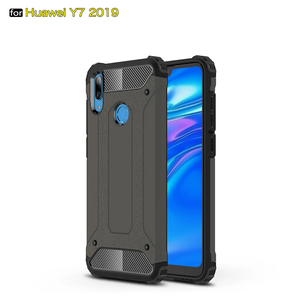 Жесткий чехол для Huawei Y7 2019 антидетонационные Роскошные мобильные чехлы