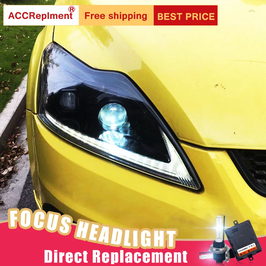 2 шт. светодиодный ные фары для Ford Focus 2009-2013 Автомобильные ангельские глазки