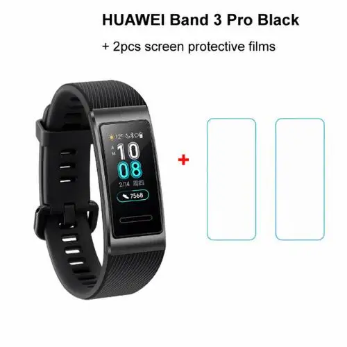 3pro black add film huawei Band 3/Pro Smartband металлическая рамка Amoled полноцветный дисплей сенсорный экран для плавания датчик сердечного ритма сна - Цвет: 3pro black add film
