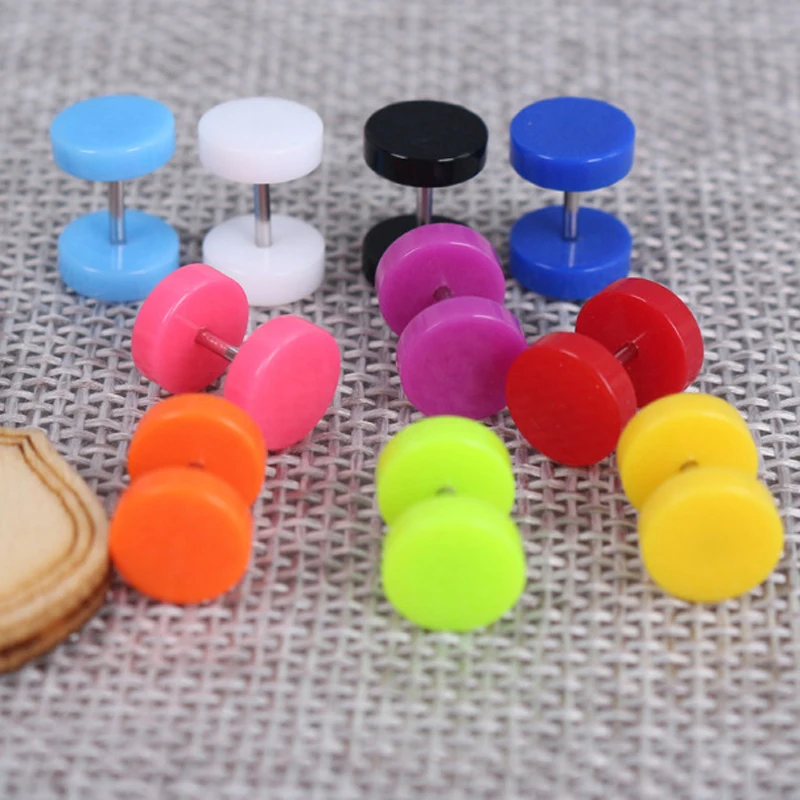 

2PCS Fashion Ear Plug and Tunnel Body Jewelry Piercing Ear Gauges Expander Steampunk Fake Ear Plugs Stretchers Accessories