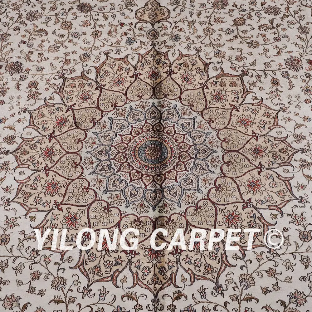 Kopen Yilong 9'x12 'Perzische Handgeknoopte Zijden Kleed Grote Antieke Turkse Handgemaakte Tapijt (ZW013M9x12)