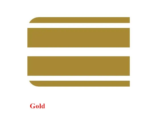 Gold Гоночный спортивный полосатый наклейка на капот автомобиля авто капот крышка двигателя Декор виниловые переводные наклейки внешние аксессуары для Toyota AYGO - Название цвета: Gold