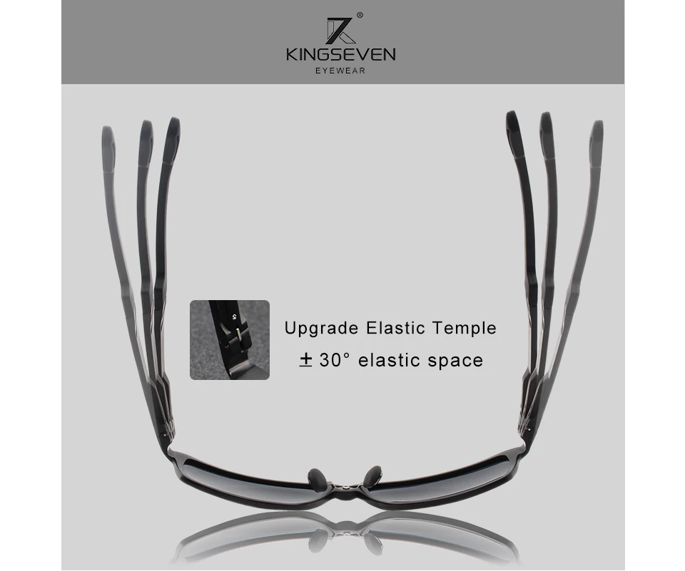 KINGSEVEN  2021 Aluminum Square Men/Women Polarized Coating Mirror Sun GlassesEyewear Sunglasses For Men