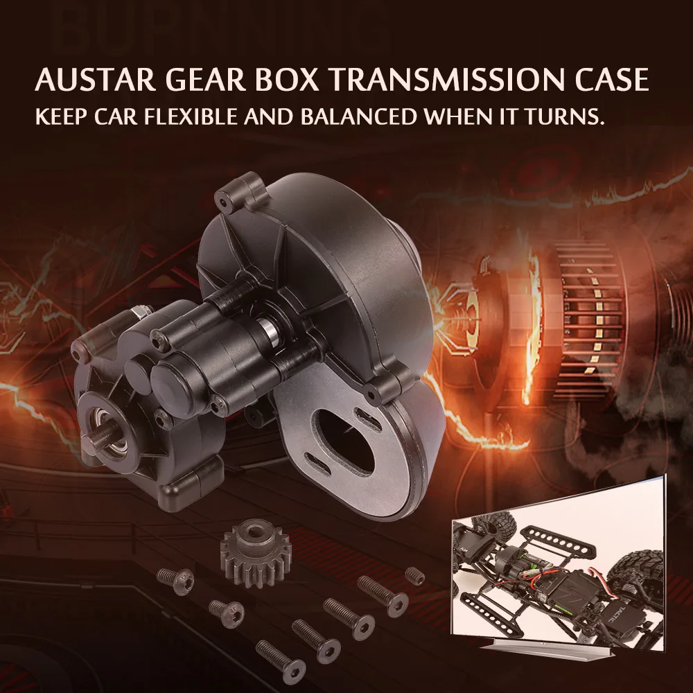 AUSTAR RC части автомобиля коробка передач Чехол для 540 мотор 1/10 осевой SCX10 RC автомобиль