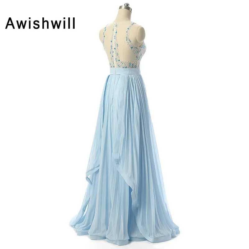 Новое поступление Vestidos платье Вечерние платья на спине длиной в Пол с вышивкой