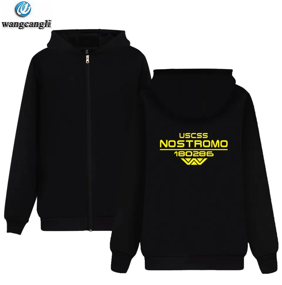 Мода USCSS Nostromo толстовки на молнии для мужчин Alien WEYLAND CORP 180286 Звездный Корабль