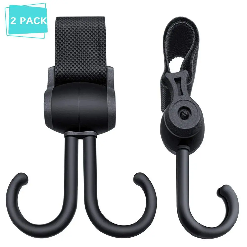 2 шт. пластиковые крючки для коляски вращающиеся на 360 градусов двойные идеальные