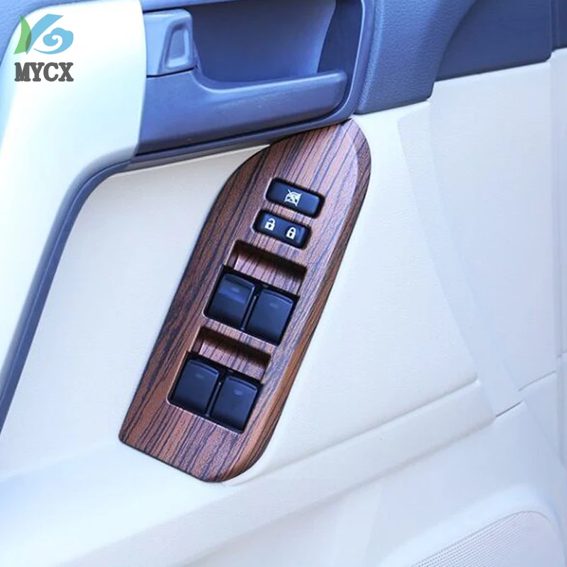 4 шт. оконный подъемник из соснового дерева ABS для Toyota Land Cruiser Prado FJ150 150 2014 2018