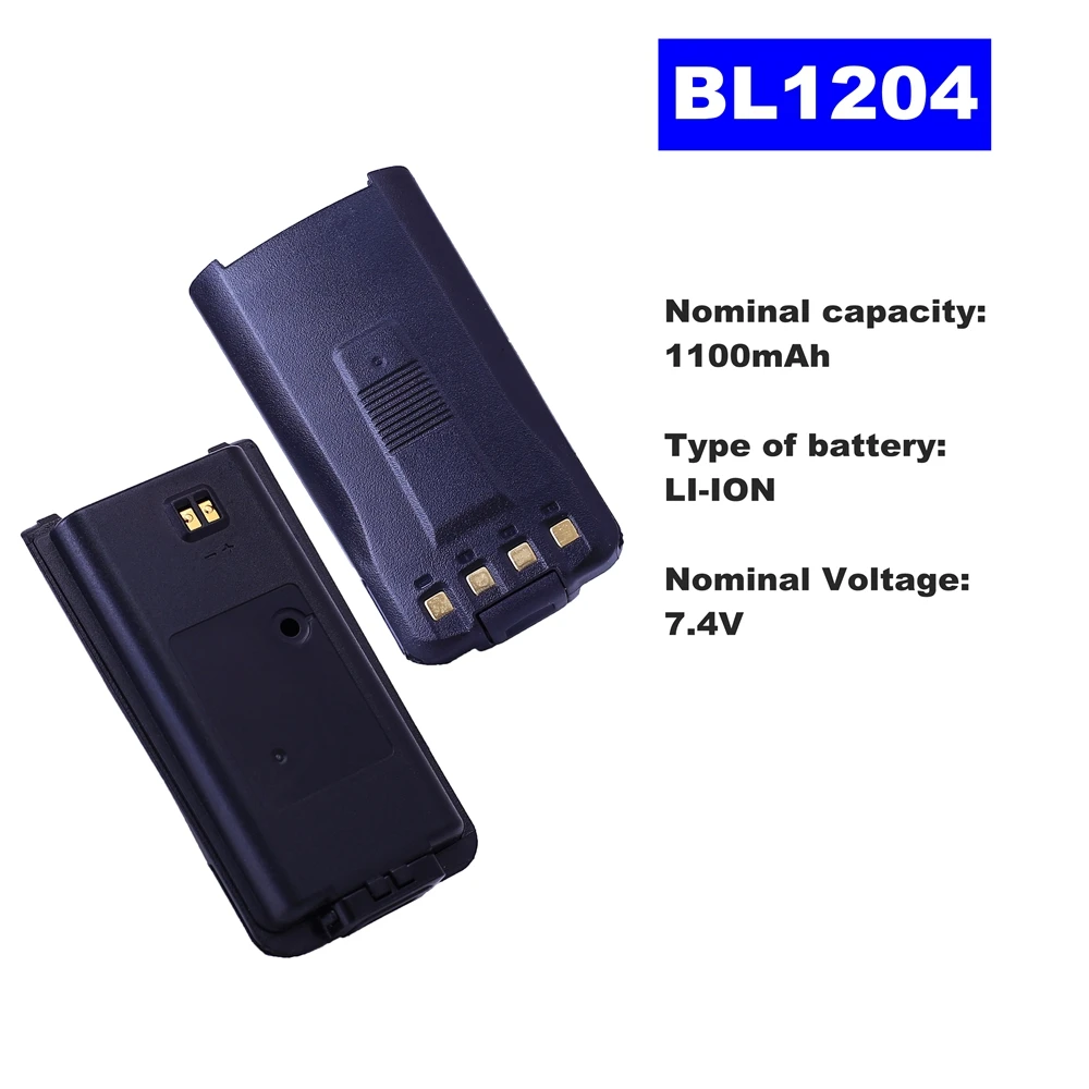 7.4V 1100mAh LI-ION Radio Battery BL1204 For HYT Walkie Talkie TC-610/620 Two Way Radio BL-1204