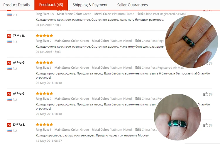 Дизайнерское винтажное женское кольцо из бамбука с черным фианитом и эмалью|green