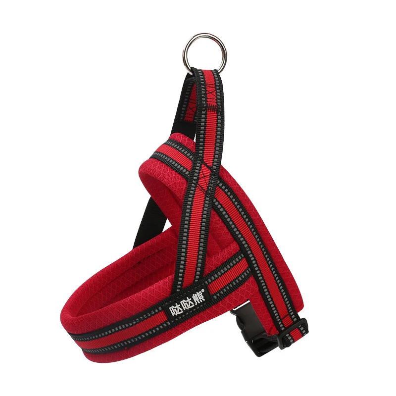 Harness-Red Не тянет Светоотражающий Поводок для собак, набор поводков для домашних животных, поводок для маленьких, средних и больших собак, для ежедневной тренировки, прогулок, нейлоновые ремни S-XL - Цвет: Harness-Red