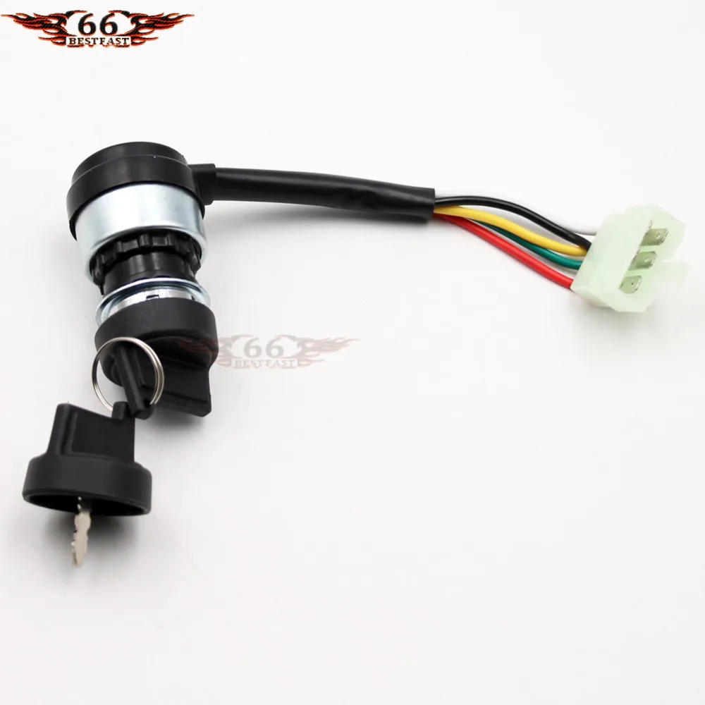 Переключатель зажигания UTV GO KART COOLSTER ATV 5 контактный провод китайский 50 150 250CC SUNL