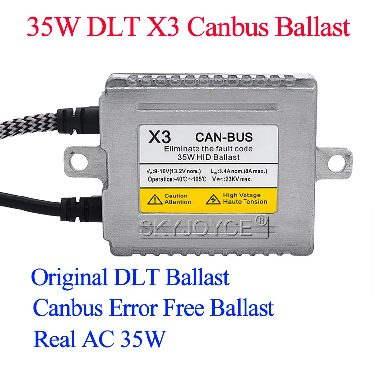 12 В AC 35 Вт Canbus HID балласт для автомобильных фар Ксенон H7 H1 H11 D2H набор ламп DLT X3 без