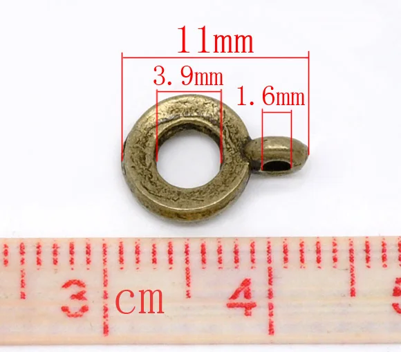 Круглые античные бронзовые шарики из сплава цинка 11 мм (3/8 &quot) x 8 (3/8&quot) 25 шт.|metal bead