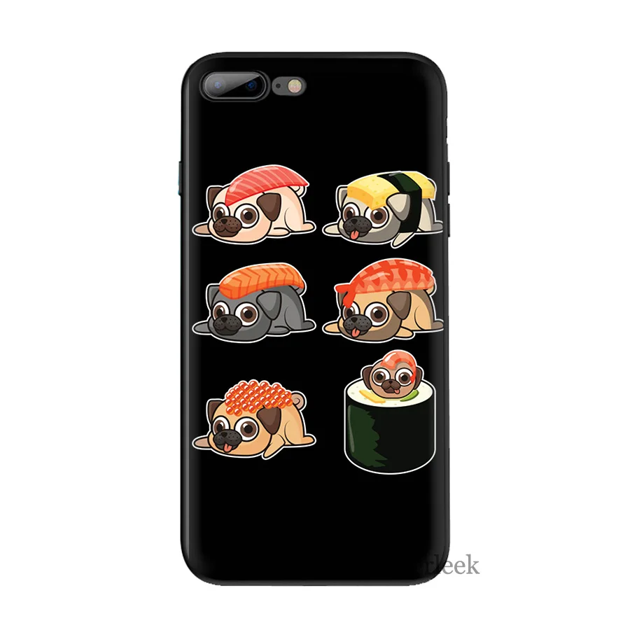 Чехол для телефона Sushi Pug новинка Fundas iPhone 6 6S 5 5S SE XR X XS MAX 8 7 Plus чехол|Чехлы-накладки| |