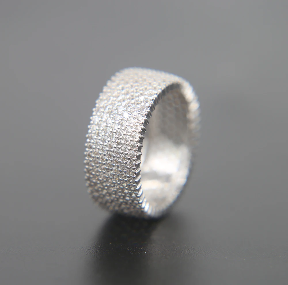 Высокое качество#8 9 10 11 полный micro pave cz обручальное кольцо для мальчиков мужские Хип Хоп bling циркония модное серебряное кольцо для мужчин