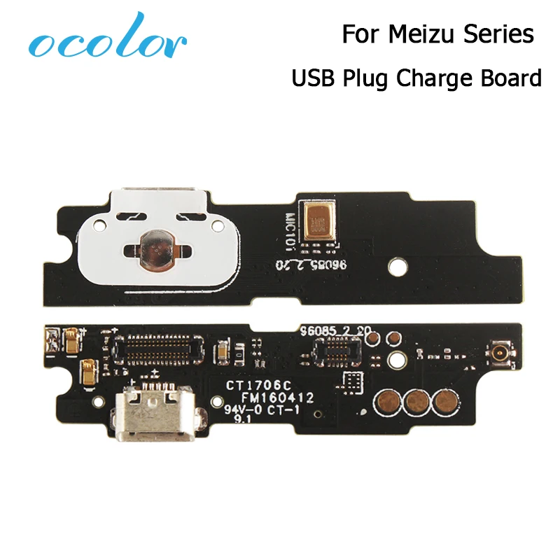 Ocolor для Meizu meilan Примечание 3 5 x U20 M3 M5 металла USB Plug заряд доска Flex кабель Модуль Dock