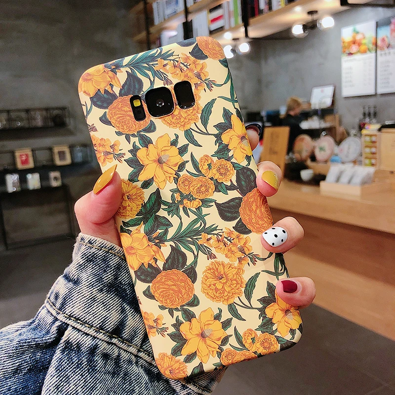Чехлы YHBBCASES в стиле ретро с рисунком масляных цветов для Samsung Note 10 8 9 3D рельефный