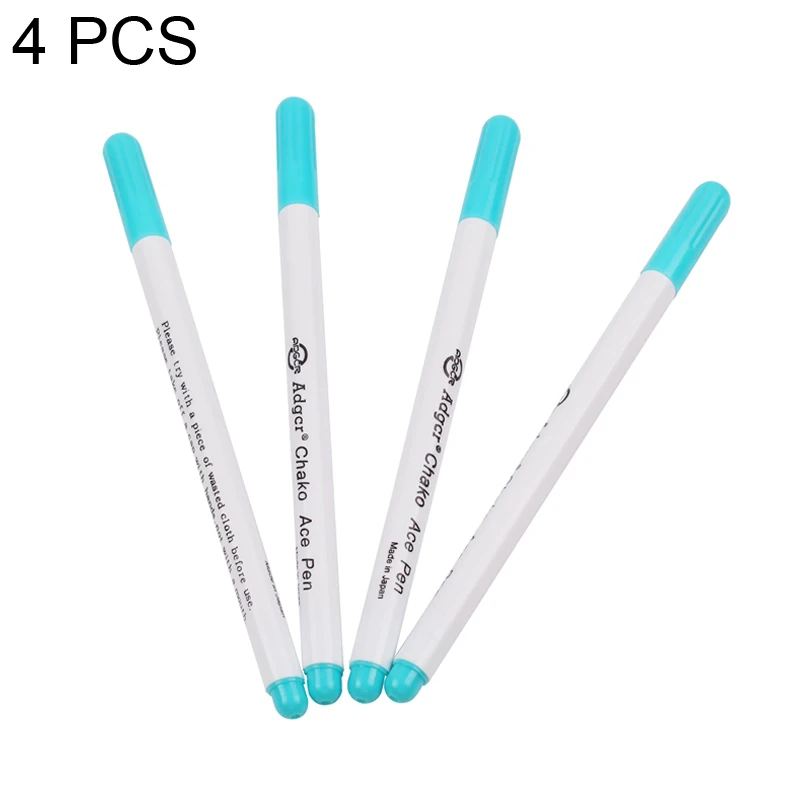 Blue 4 pcs Швейные Аксессуары 4 шт. швейный карандаш для ткани лоскутное рукоделие воды стираемая Ручки маркер для ткани растворимые вышивки крестом мел инструмент карандаш - Цвет: Blue 4 pcs