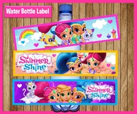 shimmer and shine bottle water labels party wrappers baby shower birthday party decorations kids party supplies candy bar