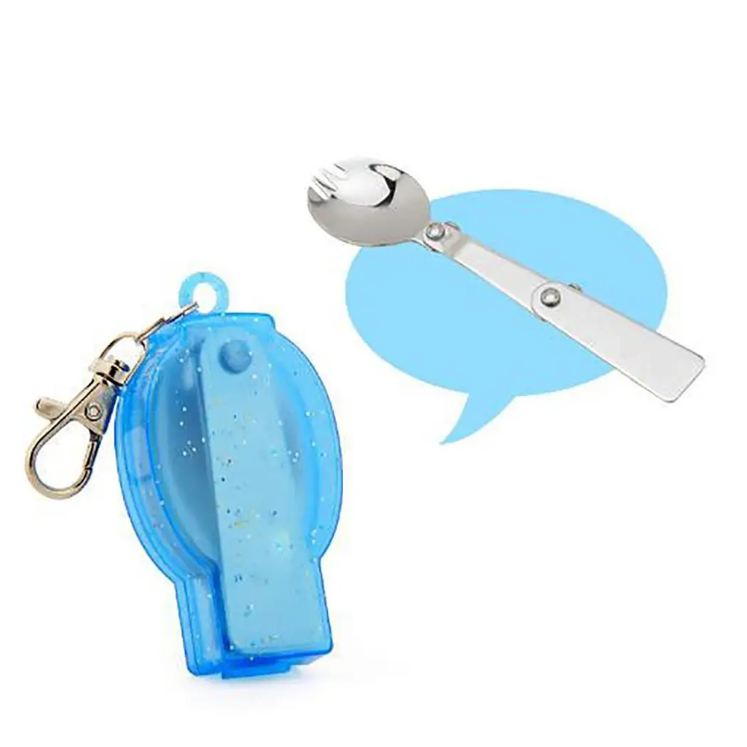 Portable Tableware Set with Storage Case Outdoor Picnic Foldable Flatware Box 1 Spoon Forks | Дом и сад