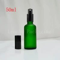 import frosted green glass bottles of fine mist spray bottle of perfume bottles wholesale 50ml deployment points bottling
