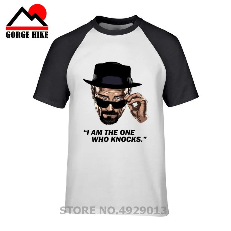Мужская футболка Heisenberg летняя хлопковая с коротким рукавом и круглым