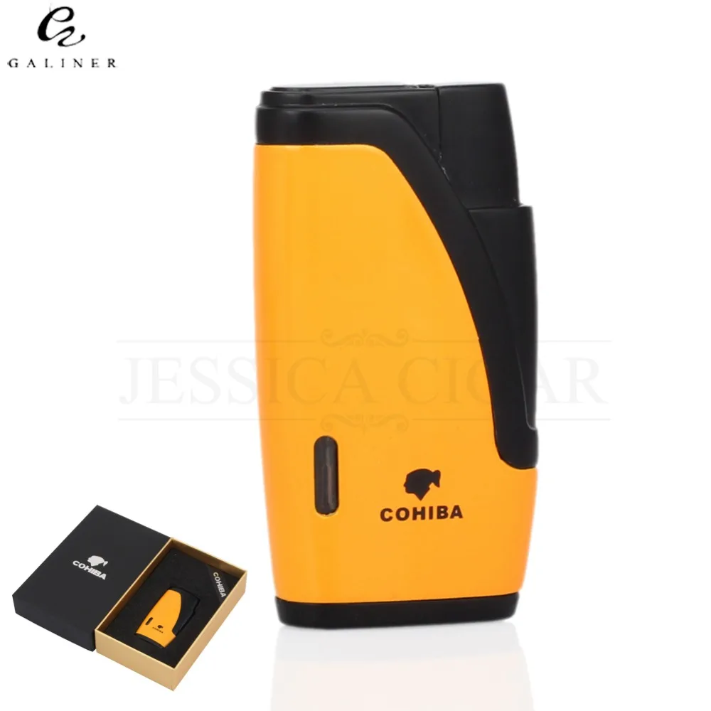 Зажигалка COHIBA Jet ветрозащитная зажигалка с 2 пламенем многоразовая газовая