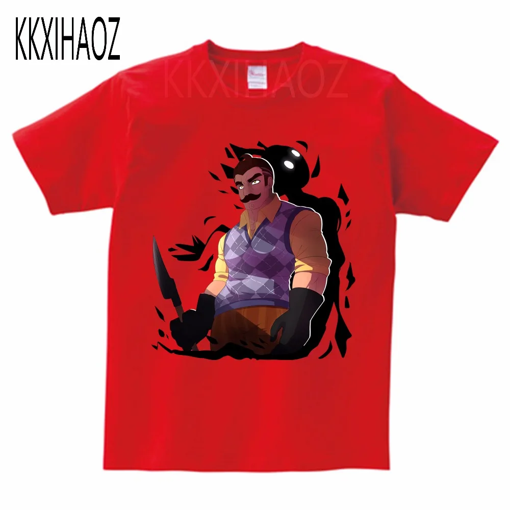 Новинка 2021 года летние топы для мальчиков футболка с принтом Hello Neighbor модные