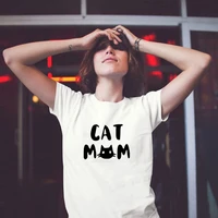 harajuku cat mom shirt funny tees shirt cat t shirt mom gifts graphic cat lover gift for mothers tees cute birthday top